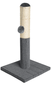 Grey Cat Scratch Pole with Carpet